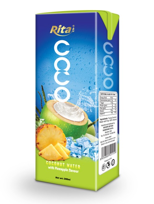 200ml Coconut  water with Pinapple tetra pack